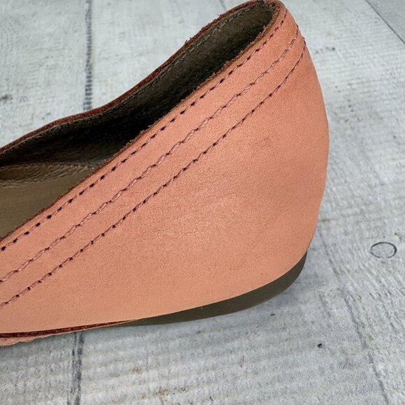 Lucky Brand ALBA Hazel Salmon Leather Slip On Square Toe Ballet Flat Shoe Sz 7 M - Picture 12 of 16